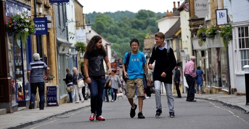 シャーボーンサマースクールのお昼休みの風景